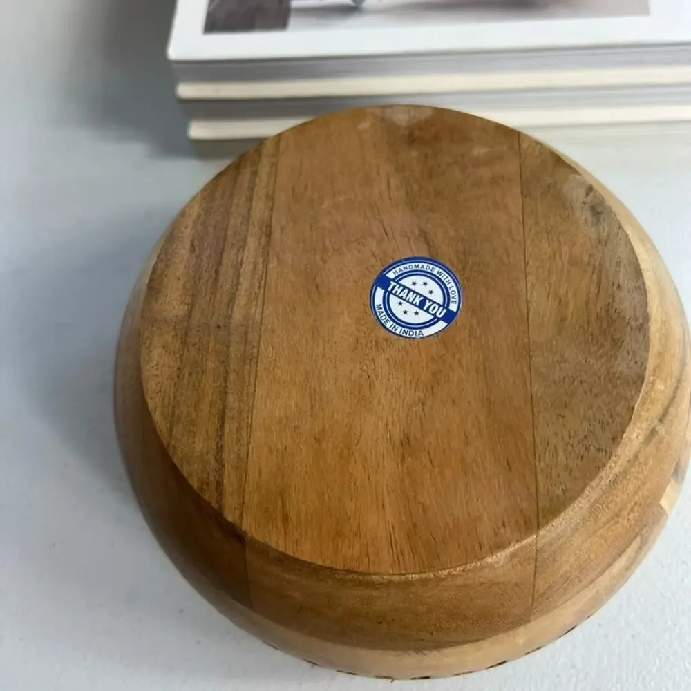 Handcrafted Wooden Yarn Bowl 6